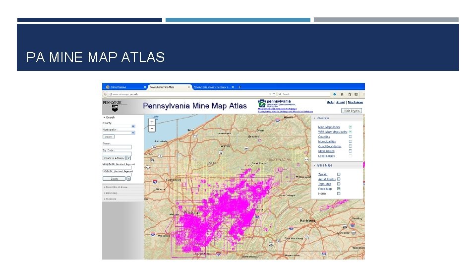 PA MINE MAP ATLAS 