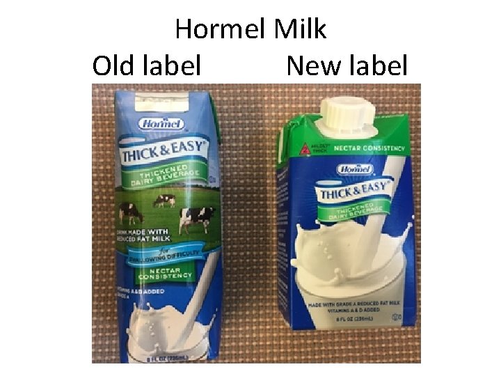 Hormel Milk Old label New label 