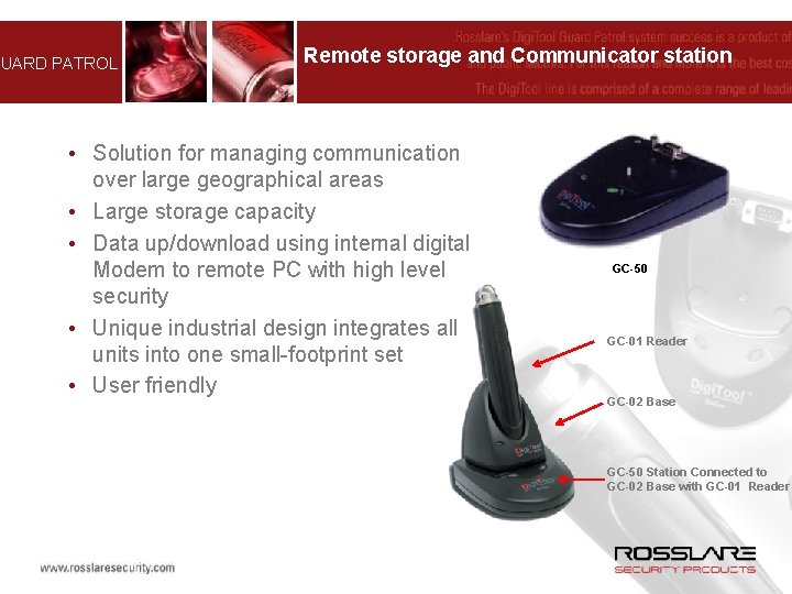GUARD PATROL Remote storage and Communicator station • Solution for managing communication over large
