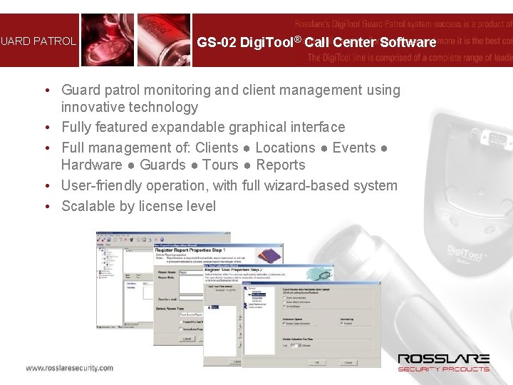 GUARD PATROL GS-02 Digi. Tool® Call Center Software • Guard patrol monitoring and client