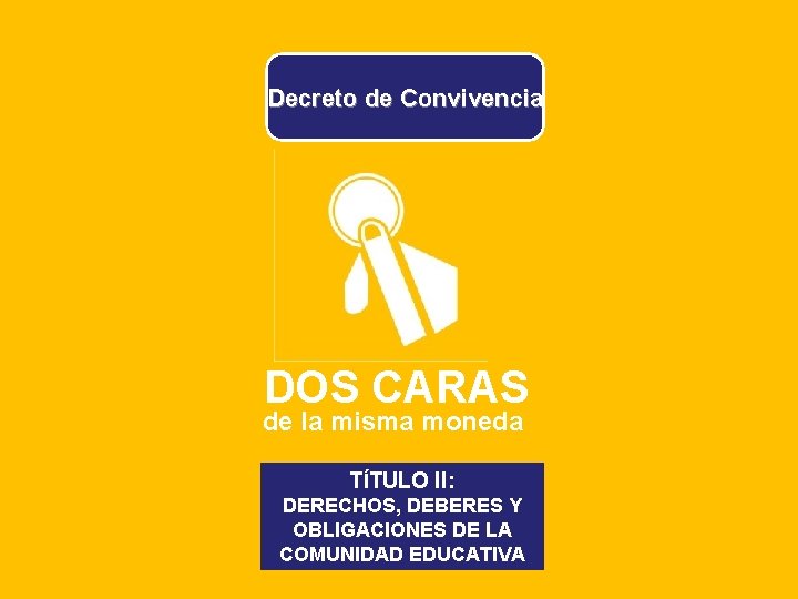 Decreto de Convivencia DOS CARAS de la misma moneda TÍTULO II: DERECHOS, DEBERES Y