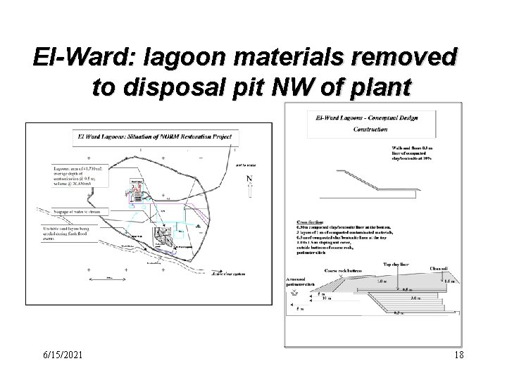 El-Ward: lagoon materials removed to disposal pit NW of plant 6/15/2021 18 El-Ward: lagoon materials removed to disposal pit NW of plant 6/15/2021 18