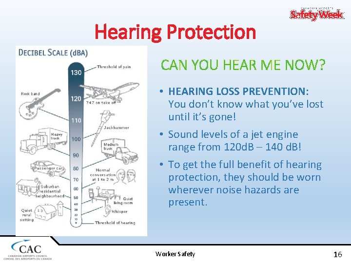 Hearing Protection CAN YOU HEAR ME NOW? • HEARING LOSS PREVENTION: You don’t know