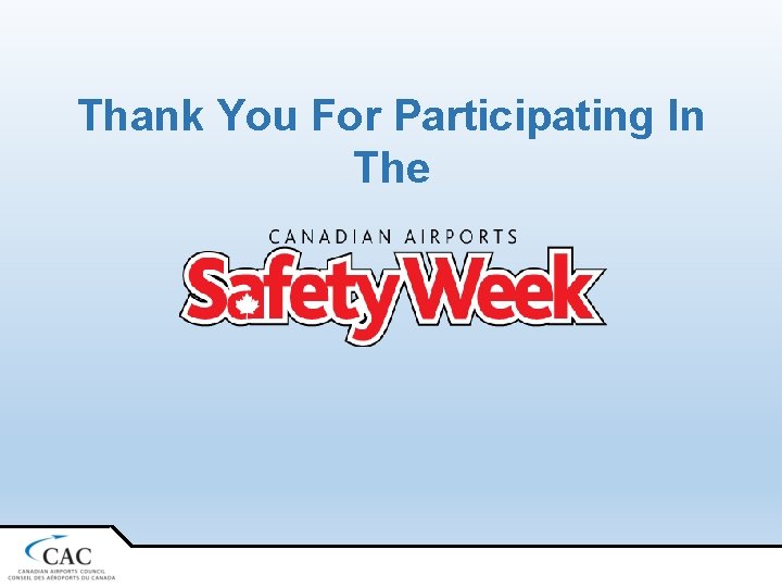 Thank You For Participating In The 