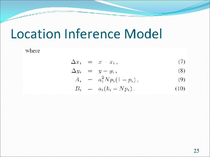 Location Inference Model 25 