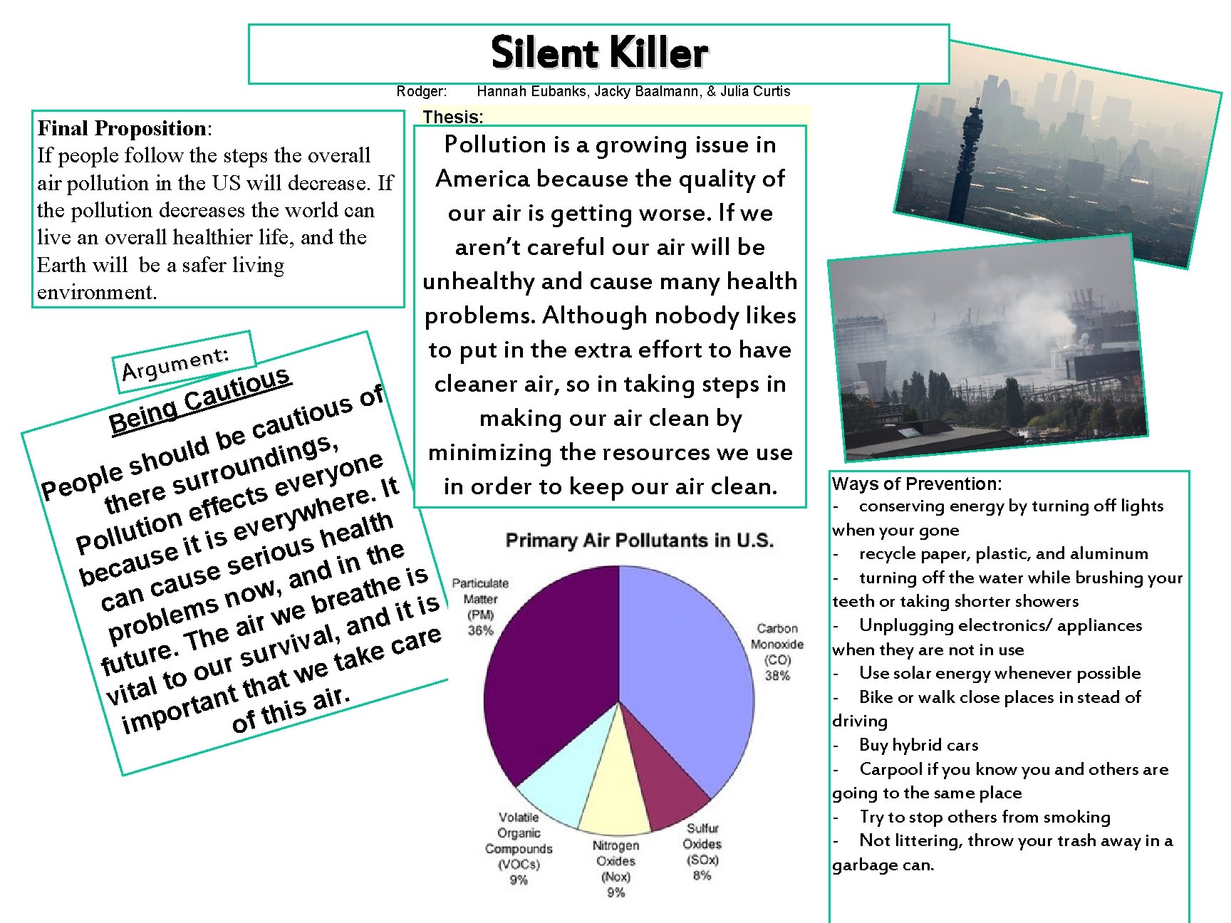 Silent Killer Rodger: Final Proposition: If people follow the steps the overall air pollution