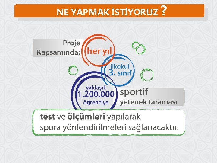 NE YAPMAK İSTİYORUZ ? 