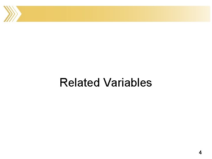 Related Variables 4 