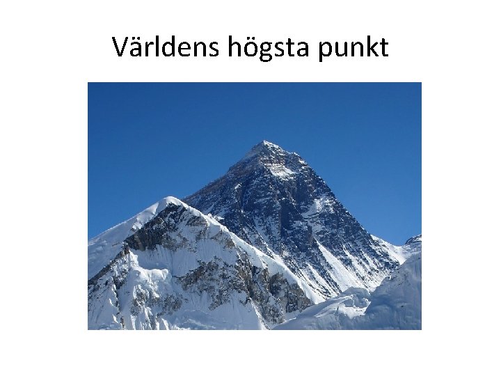 Världens högsta punkt 