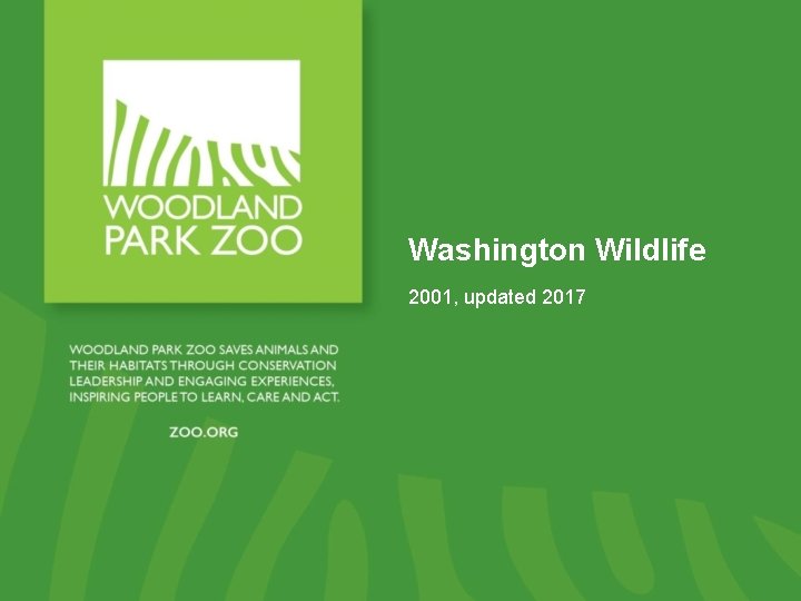 Washington Wildlife 2001, updated 2017 
