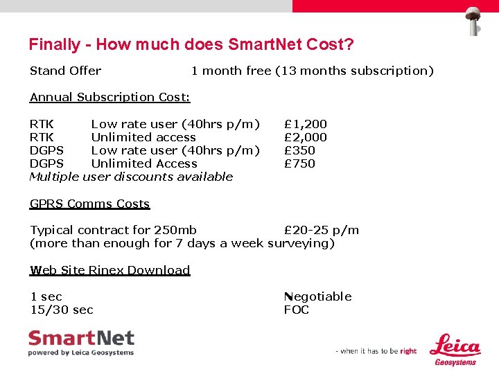 Finally - How much does Smart. Net Cost? Stand Offer 1 month free (13