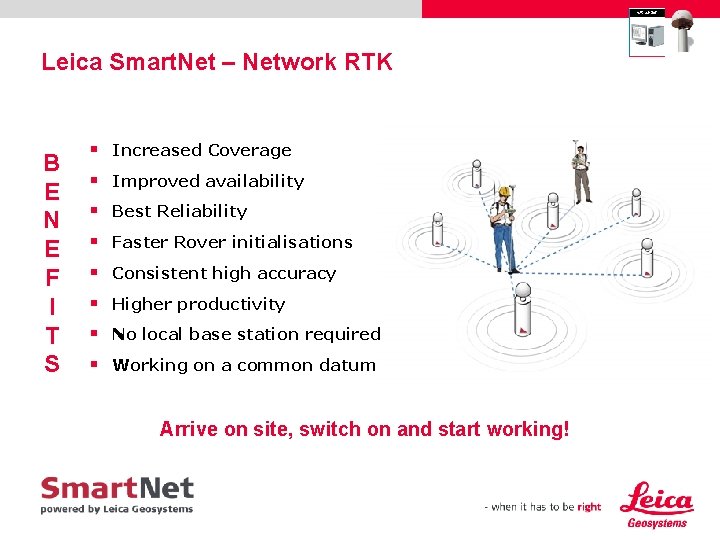 Leica Smart. Net – Network RTK B E N E F I T S