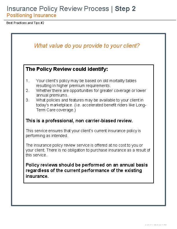 Insurance Policy Review Process | Step 2 Positioning Insurance Best Practices and Tips #2