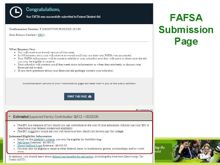 FAFSA Submission Page Higher Education Student Assistance Authority 28 