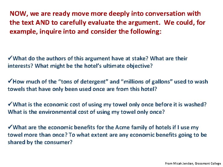 NOW, we are ready move more deeply into conversation with the text AND to NOW, we are ready move more deeply into conversation with the text AND to