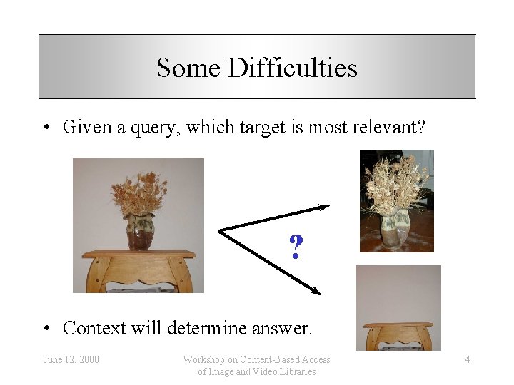 Some Difficulties • Given a query, which target is most relevant? ? • Context