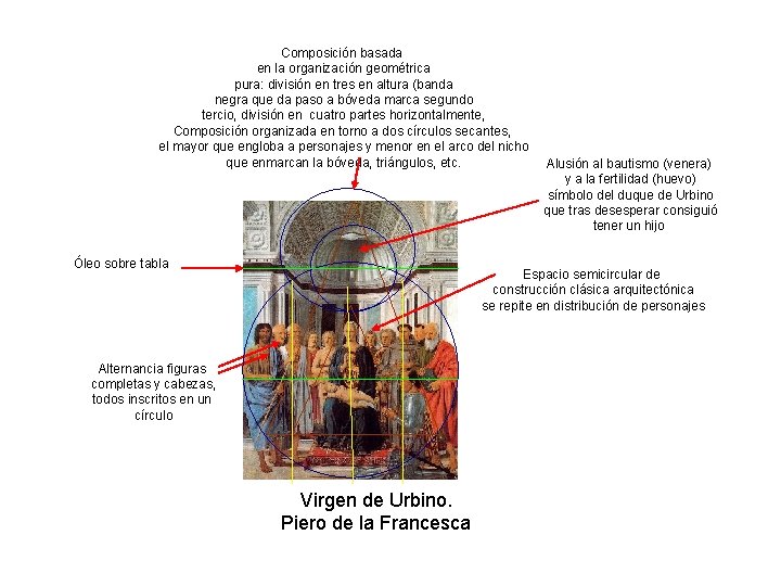 Composición basada en la organización geométrica pura: división en tres en altura (banda negra