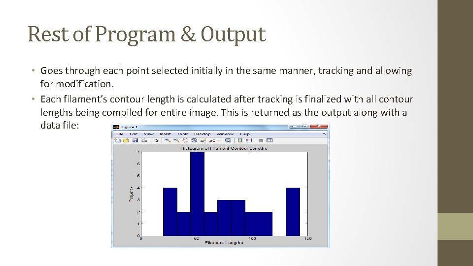 Rest of Program & Output • Goes through each point selected initially in the