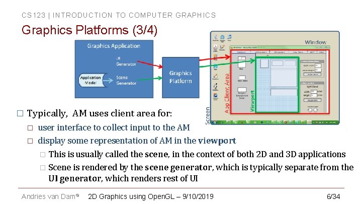 CS 123 | INTRODUCTION TO COMPUTER GRAPHICS Graphics Platforms (3/4) � Typically, AM uses