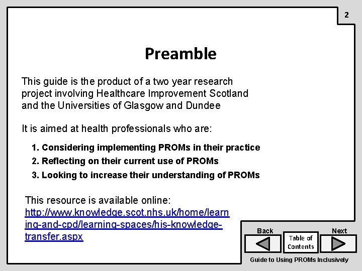 2 Preamble This guide is the product of a two year research project involving