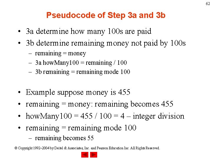 62 Pseudocode of Step 3 a and 3 b • 3 a determine how