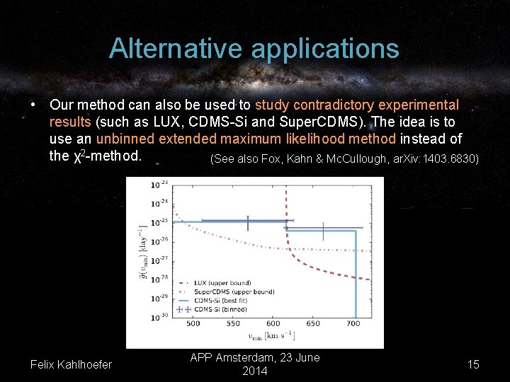 Alternative applications • Our method can also be used to study contradictory experimental results