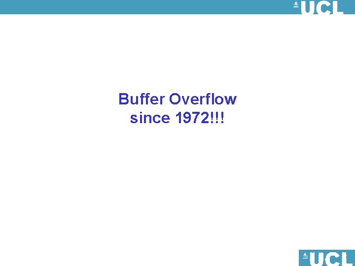 Buffer Overflow since 1972!!! 