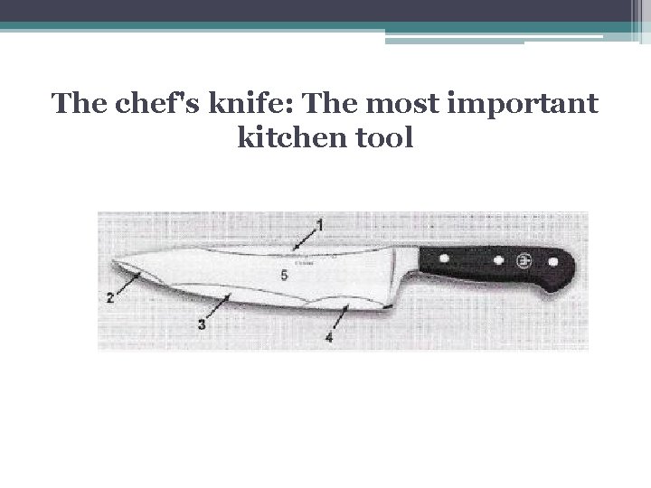 The chef's knife: The most important kitchen tool 