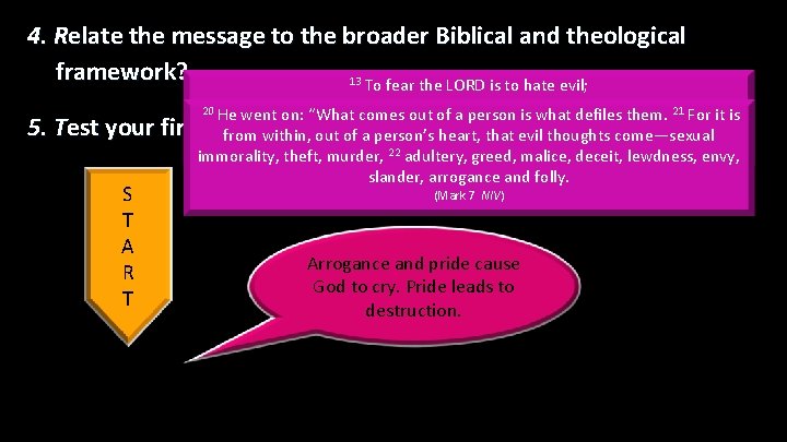 4. Relate the message to the broader Biblical and theological framework? 13 To fear