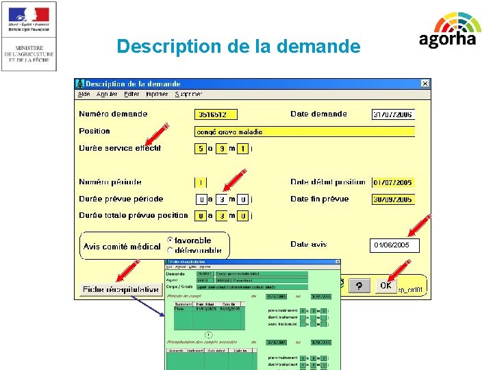 Description de la demande 01/06/2005 5 