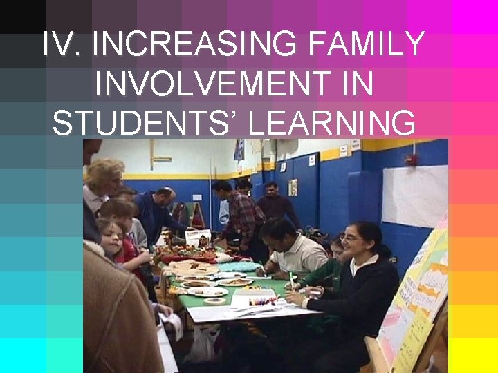 IV. INCREASING FAMILY INVOLVEMENT IN STUDENTS’ LEARNING 