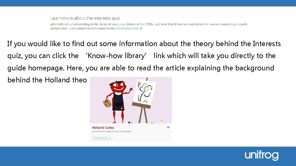 If you would like to find out some information about theory behind the Interests