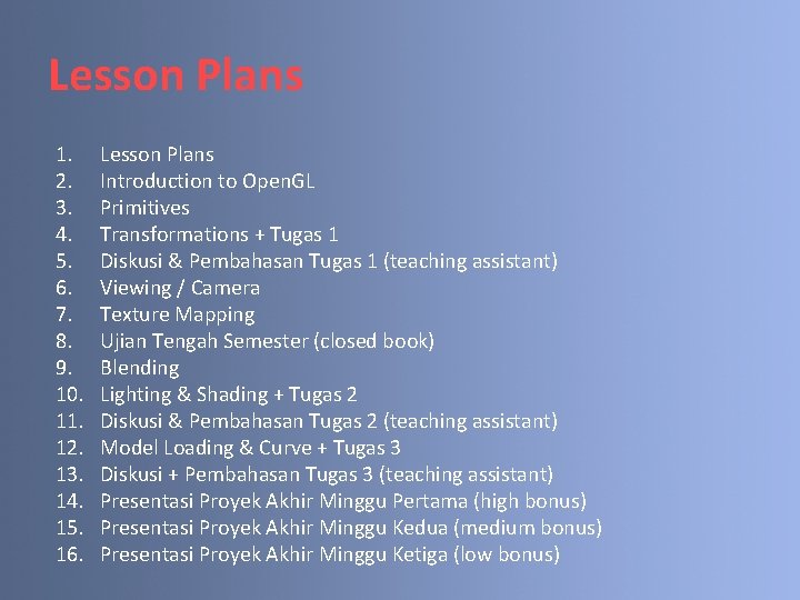 Lesson Plans 1. 2. 3. 4. 5. 6. 7. 8. 9. 10. 11. 12.