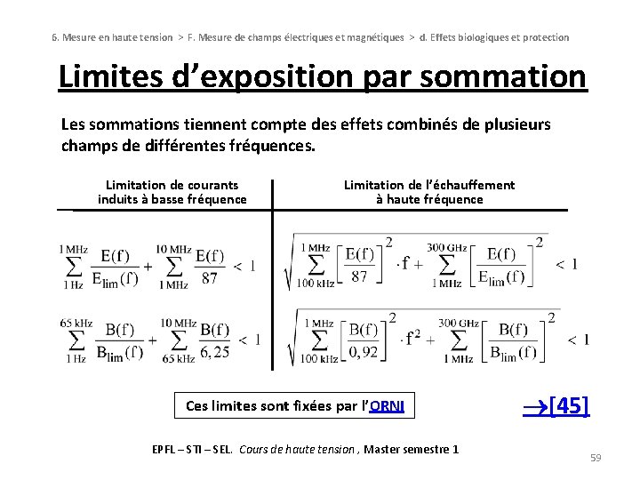 6. Mesure en haute tension > F. Mesure de champs électriques et magnétiques >