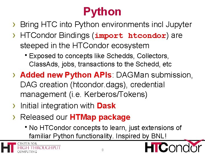 Python › Bring HTC into Python environments incl Jupyter › HTCondor Bindings (import htcondor)