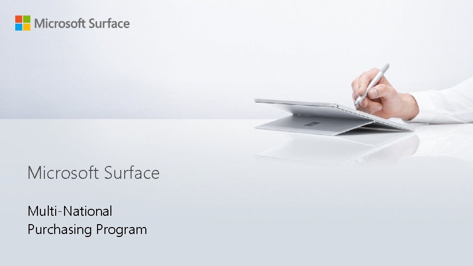 Microsoft Surface Multi-National Purchasing Program 