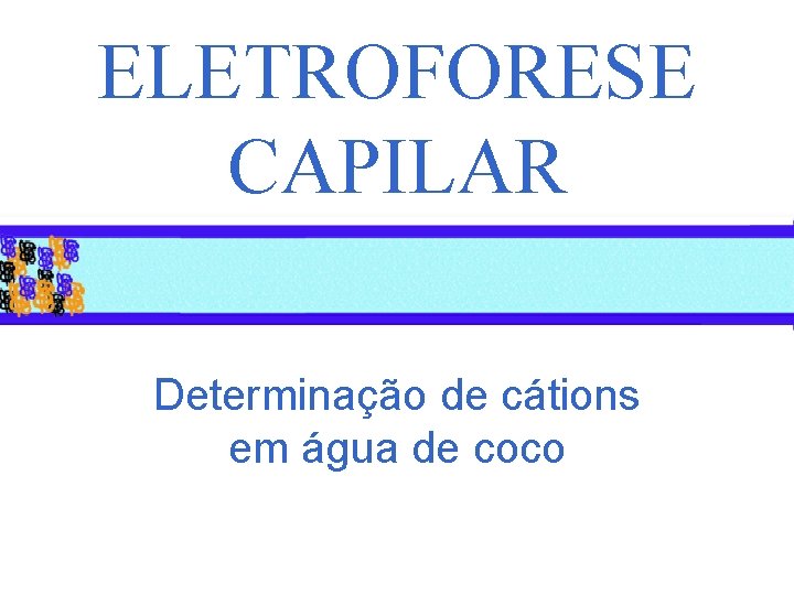 ELETROFORESE CAPILAR Determinação de cátions em água de coco 