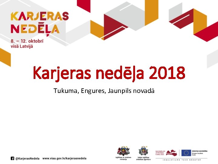 Karjeras nedēļa 2018 Tukuma, Engures, Jaunpils novadā 