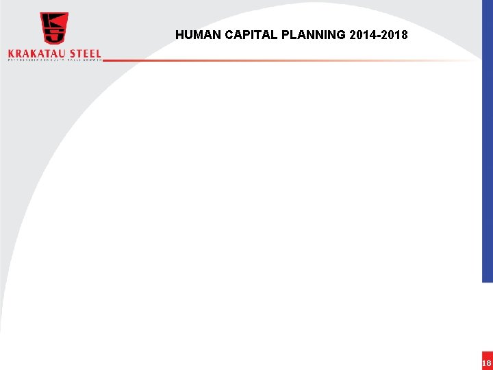 HUMAN CAPITAL PLANNING 2014 -2018 18 