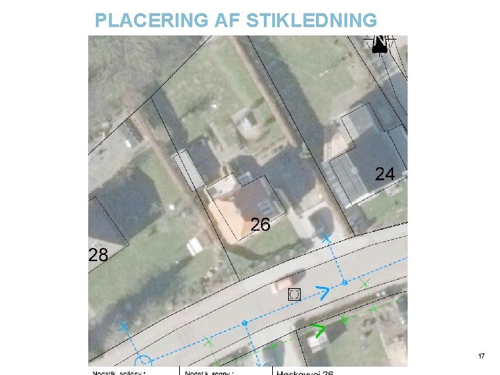 PLACERING AF STIKLEDNING 17 