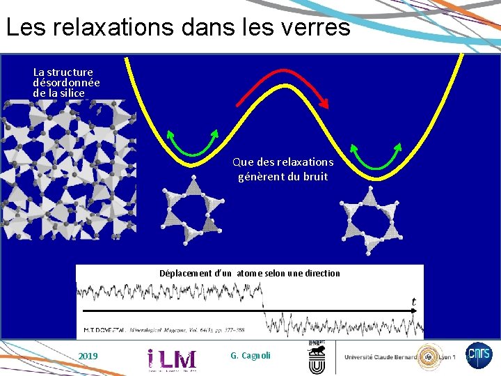 Les relaxations dans les verres La structure désordonnée de la silice Que des relaxations