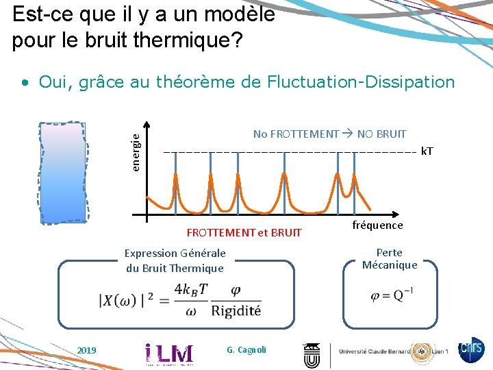 Est-ce que il y a un modèle pour le bruit thermique? • Oui, grâce