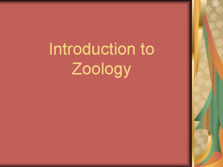 Introduction to Zoology 