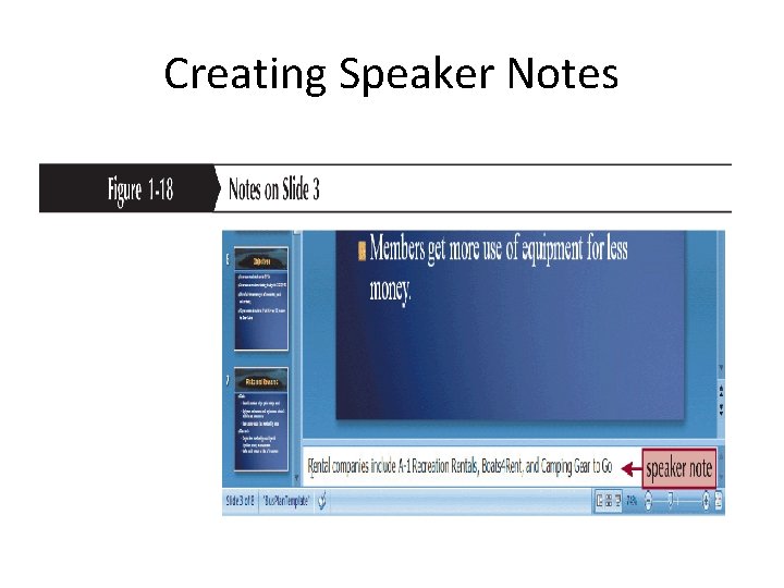 Creating Speaker Notes Creating Speaker Notes