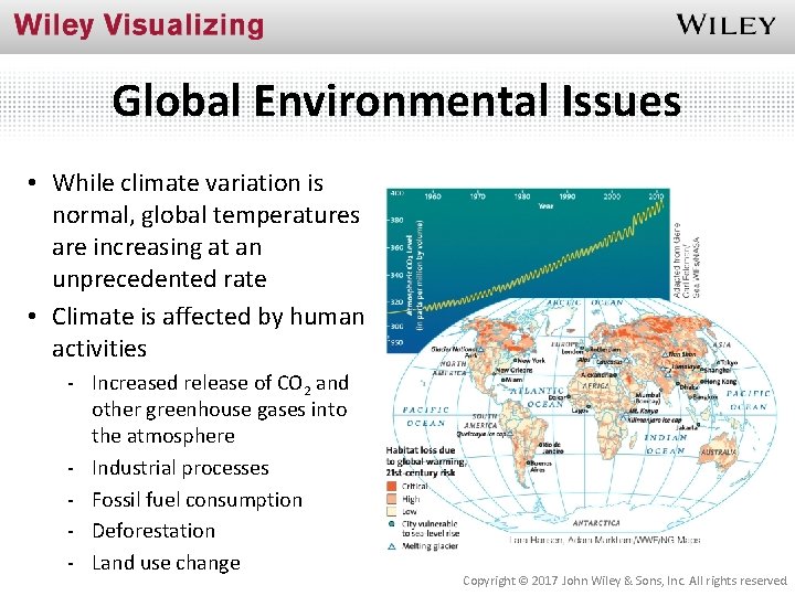 Global Environmental Issues • While climate variation is normal, global temperatures are increasing at