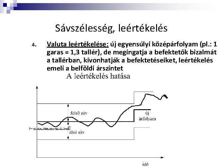 Sávszélesség, leértékelés 4. Valuta leértékelése: új egyensúlyi középárfolyam (pl. : 1 garas = 1,