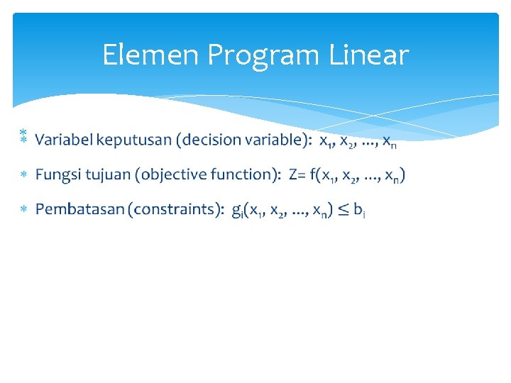 Elemen Program Linear 