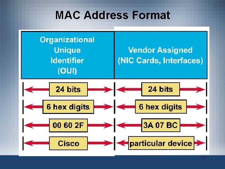 MAC Address Format 29 