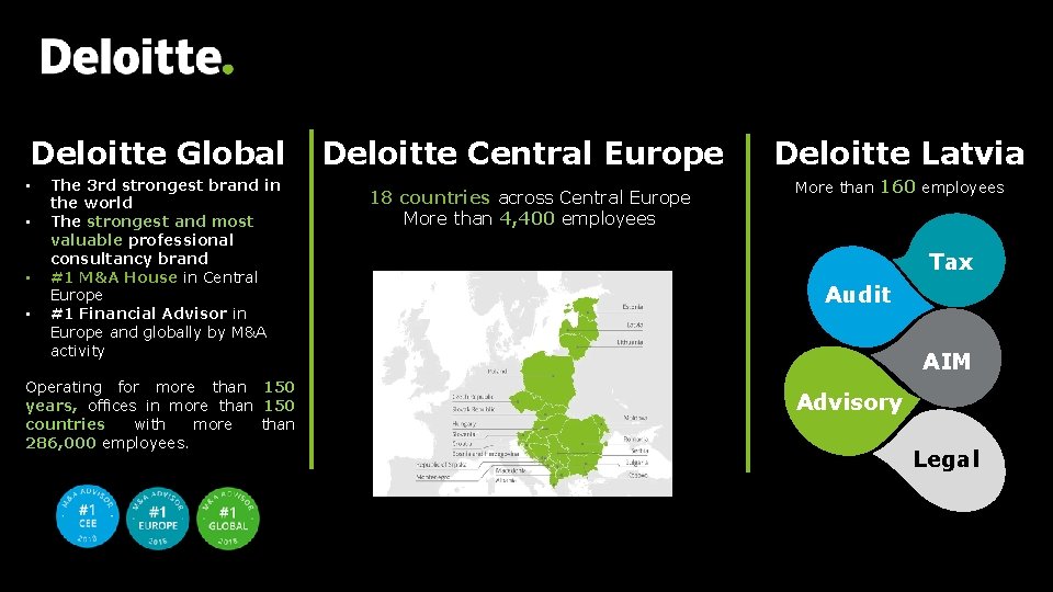 Deloitte Global • • The 3 rd strongest brand in the world The strongest