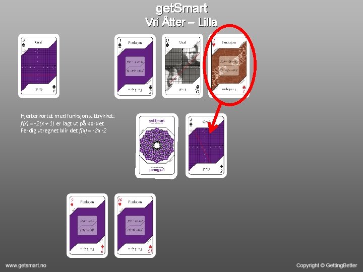 get. Smart Vri Åtter – Lilla Hjerterkortet med funksjonsuttrykket: f(x) = -2(x + 1)